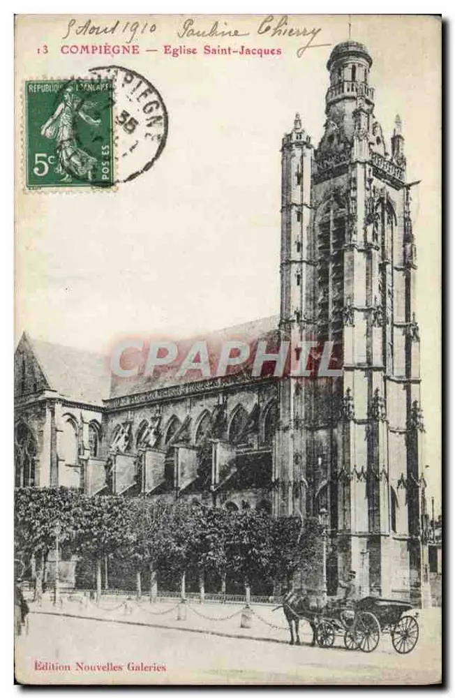 Compiègne — Igreja de São Jacó — Edição Nouvelles Galeries - Frente