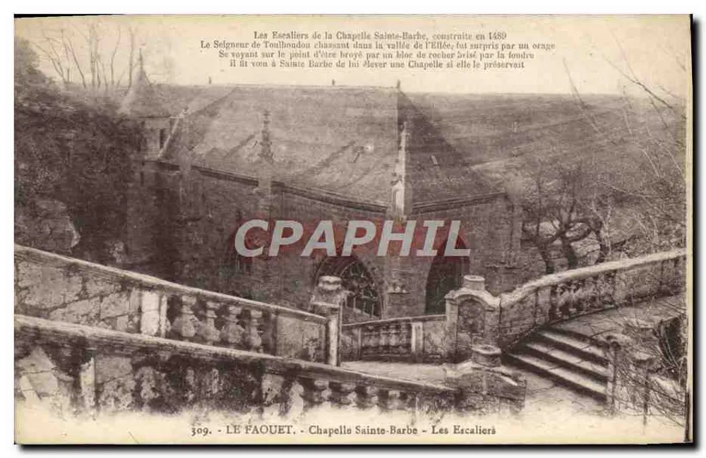 Las Escaleras de la Iglesia de Santa Bárbara - Le Faouët - Editor Laurent Nel, Rennes - Anverso