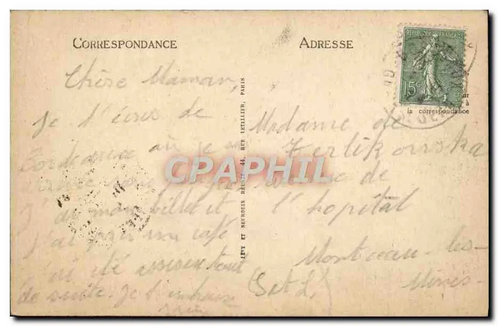 Bordeaux - La Place de la Comédie und rue Sainte-Catherine — Banckjou Frères, Fotograf — n°8 - Rückseite