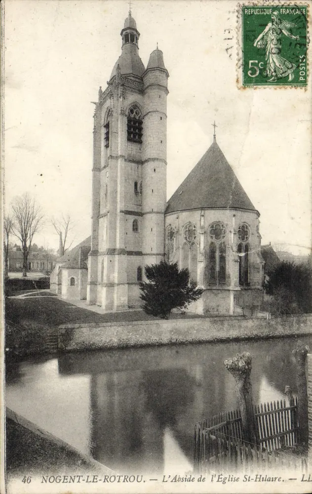 Nogent-le-Rotrou — L'Abside de l'Église St-Hilaire — éditeur LL - Recto