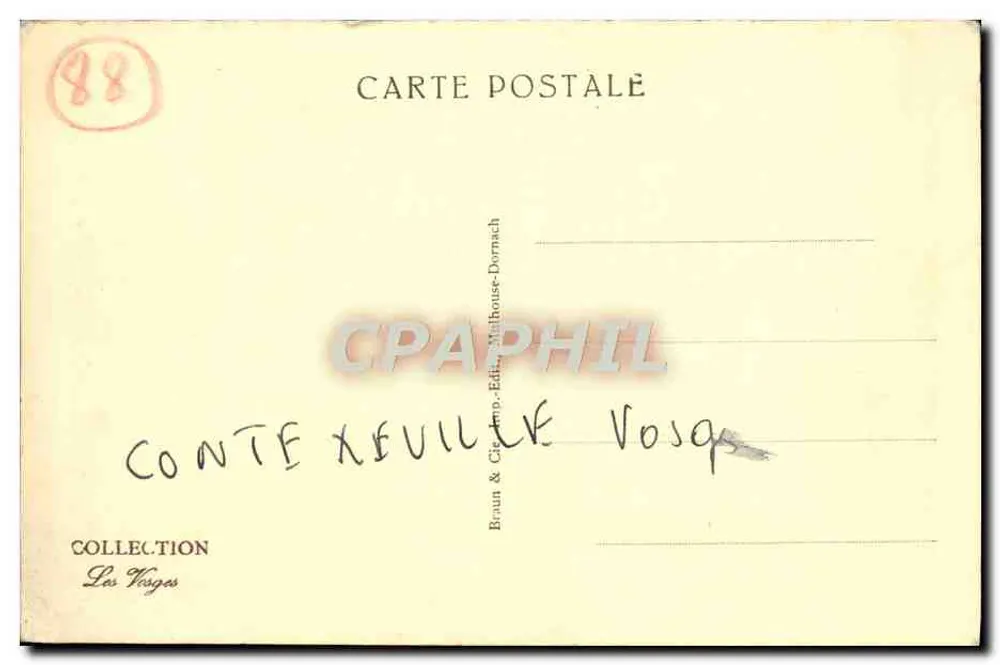 Contrexéville — La capilla rusa — Braun & Cie, Editores, Dornach - Reverso
