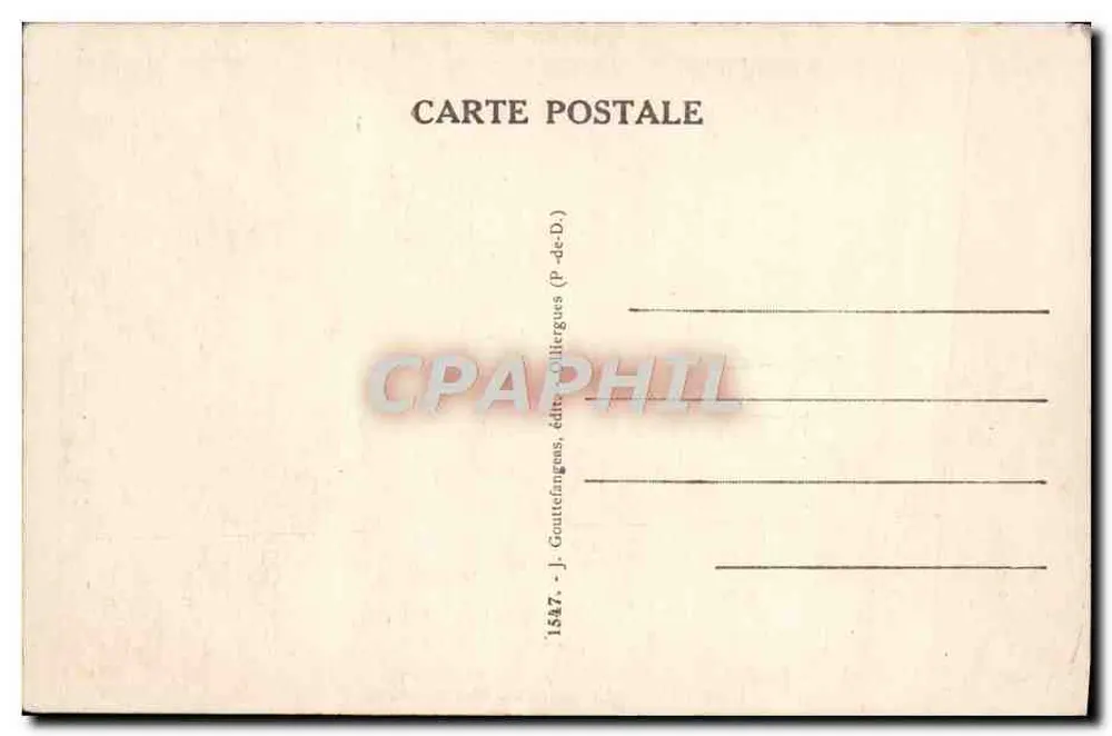 Royat — Uitzicht op het Golfé van Puy-de-Dôme — J. Gouttefanges, uitgever - Achterkant