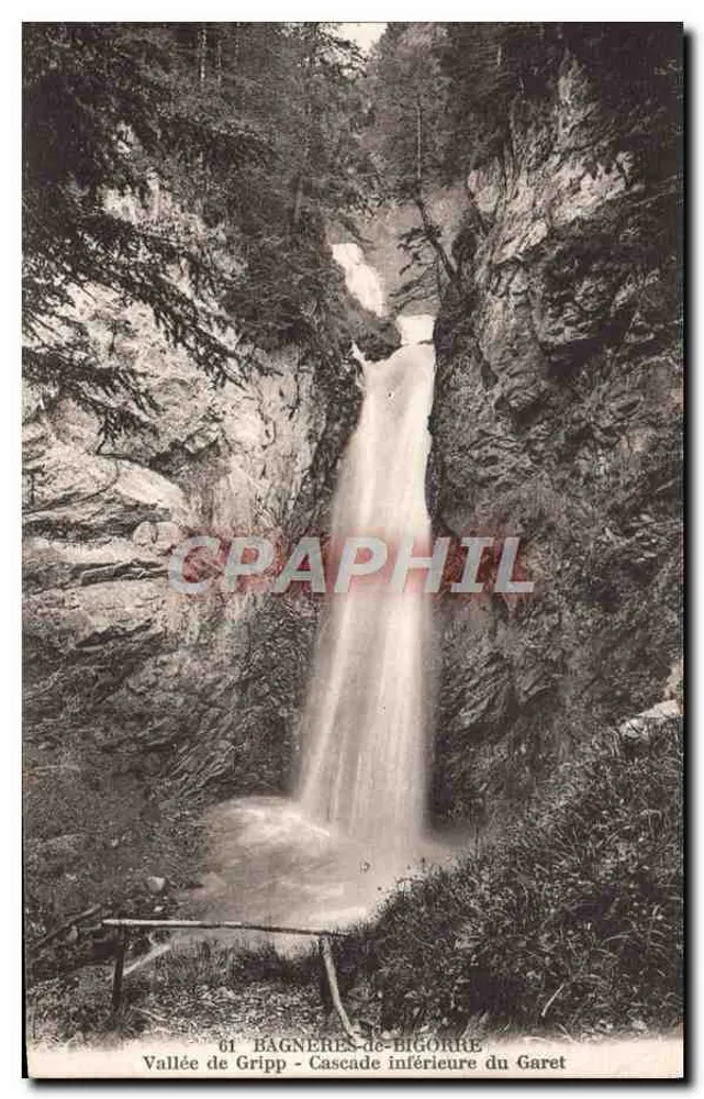 Untere Wasserfall von Garet — Tal von Gripp — Bagnères-de-Bigorre - Vorderseite