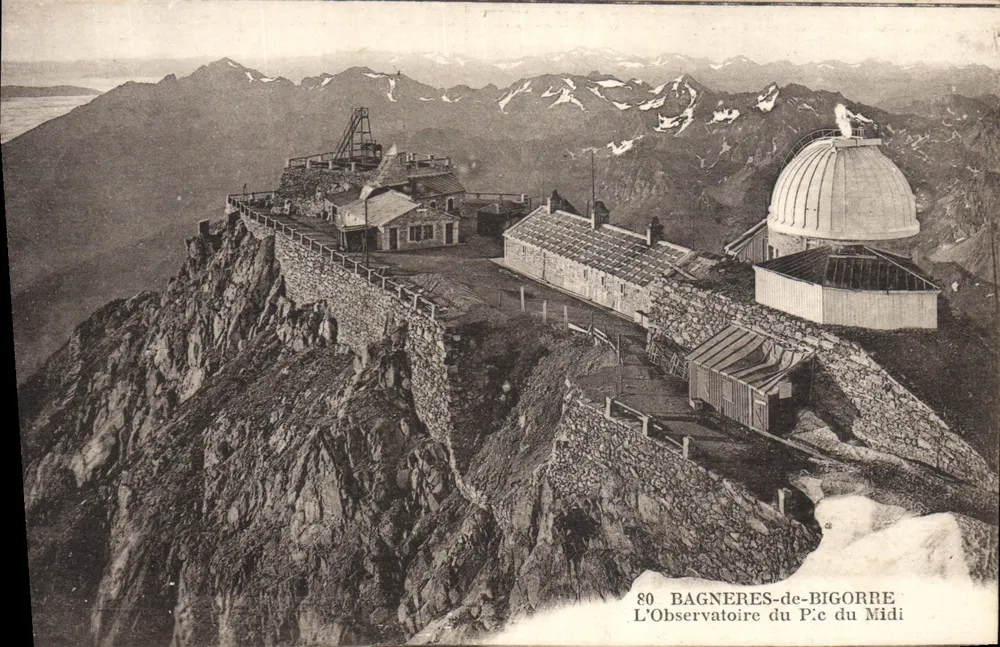 L'Observatoire du Pic du Midi — Bagnères-de-Bigorre — éditeur : Cie Alsacienne des Photomécaniques, Strasbourg - Recto