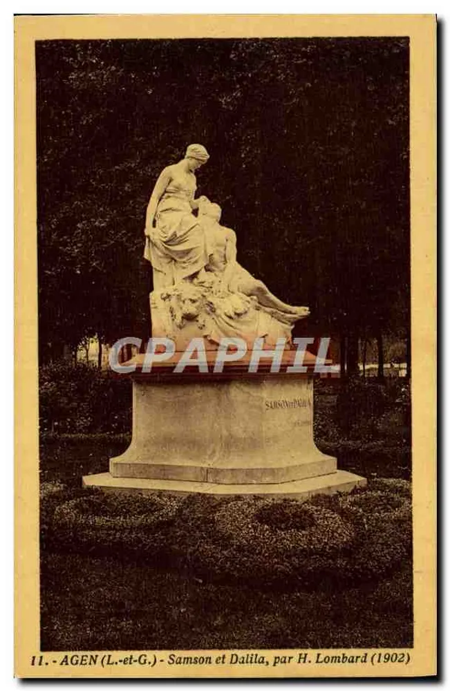 Agen (L.-et-G.) - Sansón y Dalila, de H. Lombard (1902) - Anverso