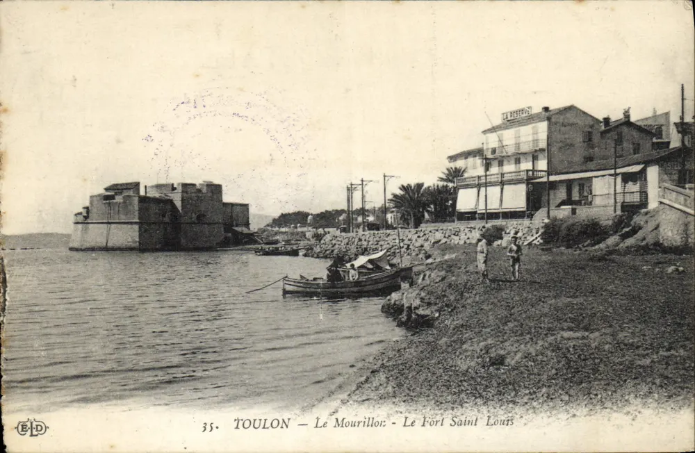 Toulon — Le Mourillon — Le Fort Saint Louis — Éditeur E.D. n°35 - Recto