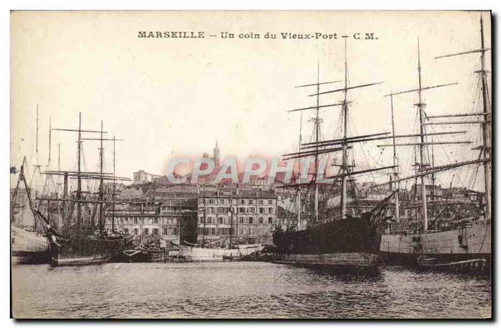 MARSEILLE — Ein Eckbereich des Vieux-Port — C.M. - Vorderseite