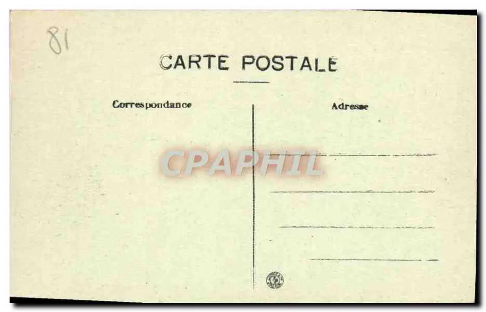 Castres — Jardim do Bispo desenhado por Le Nôtre — J. Blaites, editor Castres - Verso