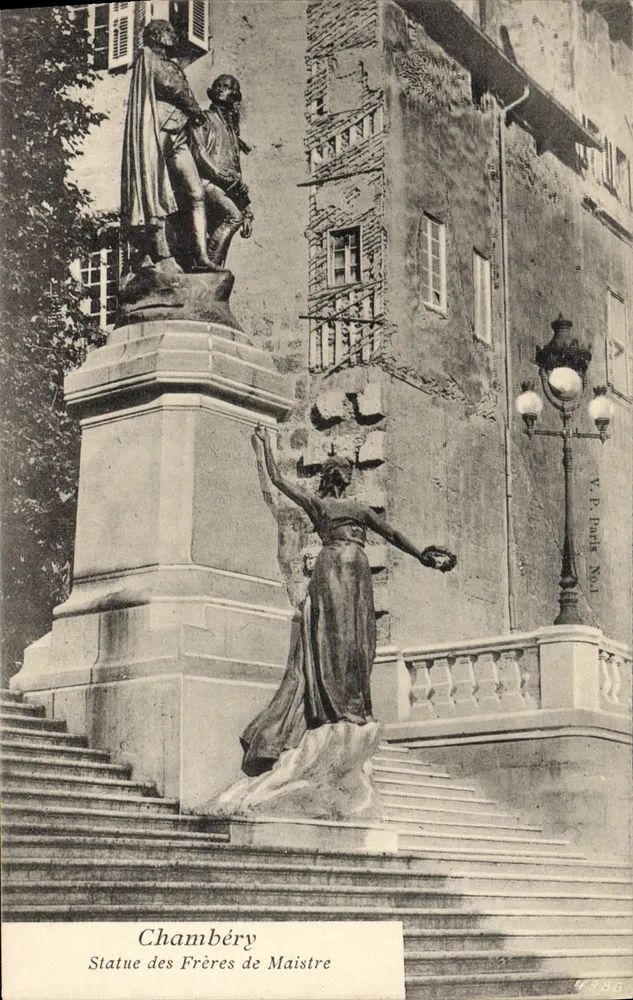 Chambéry — Statua dei Frères de Maistre — V.P. Paris N°61 - Recto