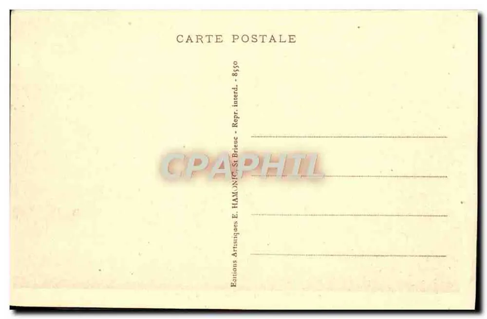 Saint-Brieuc - Monument a Anatole Le Braz — editor Amaury - Verso