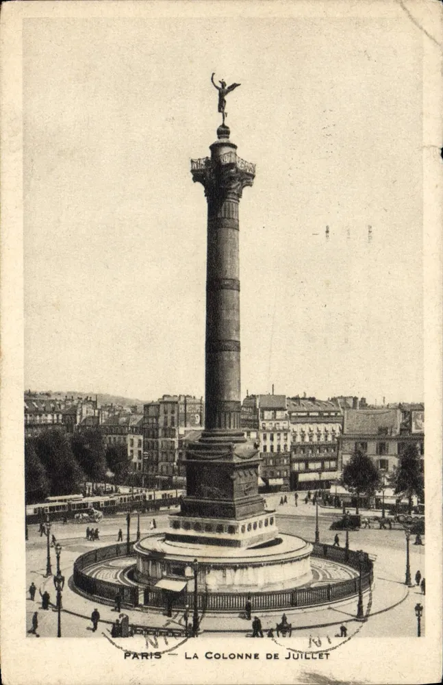 Paris — La Colonne de Juillet — éditeur imprimeur non visible - Recto