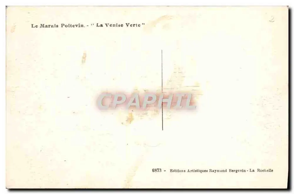 O Marais Poltevin — 'A Veneza Verde' — Edições Artísticas Raymond Bergevin - Verso
