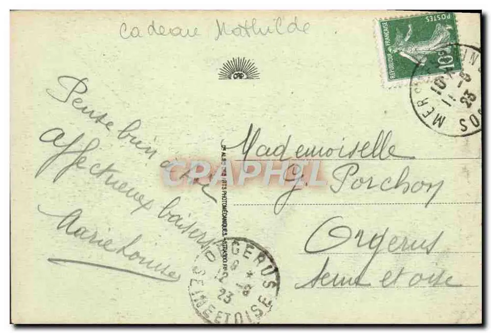 MERS-les-BAINS - As Falésias — Bilhete postal antigo n°24, editor RITS PHOTOGRAPHIE - Verso