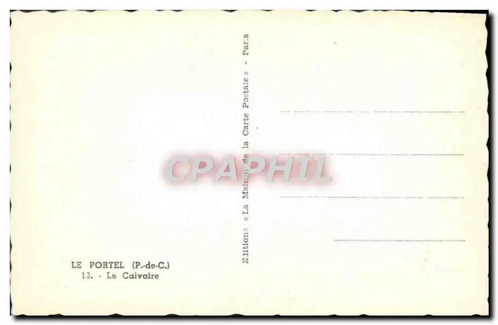 कैल्वेयर — प्रकाशक : ले पोर्टेल (P.-de-C.) - पीछे