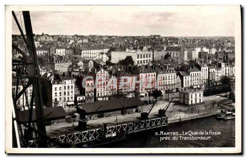 NANTES — Der Quai de la Fosse in der Nähe des Transbordeurs — Édition La Cigogne, 15 bis rue de Strasbourg - Vorderseite