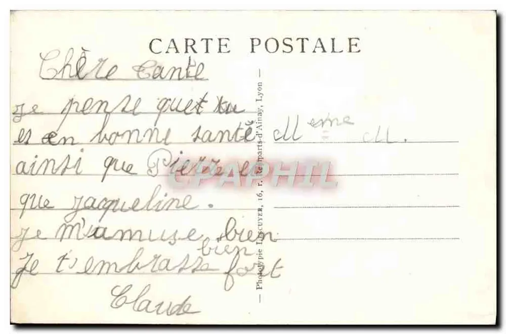 Megève (Hte-Savoie), H. 1113 m. — L'Aiguille de Warens (H. 2488 m.) - Rückseite