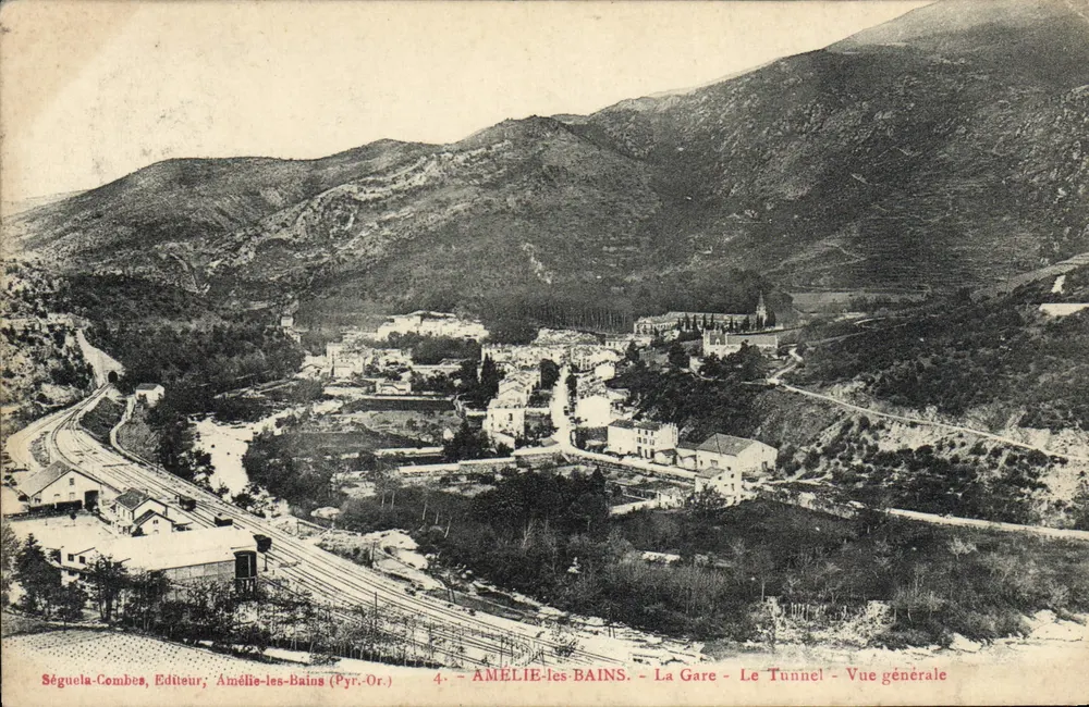 Amélie-les-Bains — Die Station — Der Tunnel — Allgemeiner Blick — Séguela-Combes, Verleger, Amélie-les-Bains (Pyr.-Or.) - Vorderseite