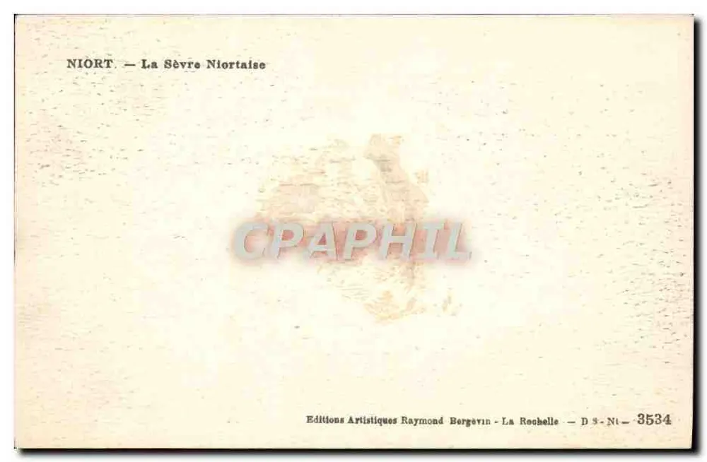 Niort — La Sèvre Niortaise — Éditions Artistiques Raymond Bergevin - Verso