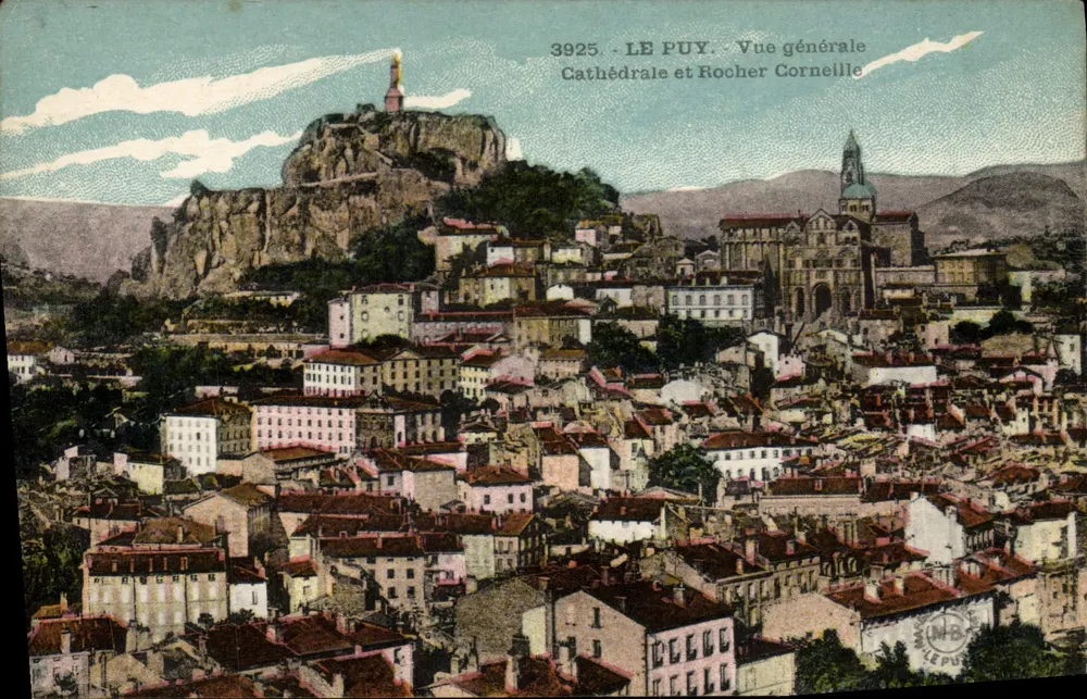Le Puy — Allgemeiner Blick Kathedrale und Felsen Cornelle — Éditions d'Art Marguerit-Bremond - Vorderseite