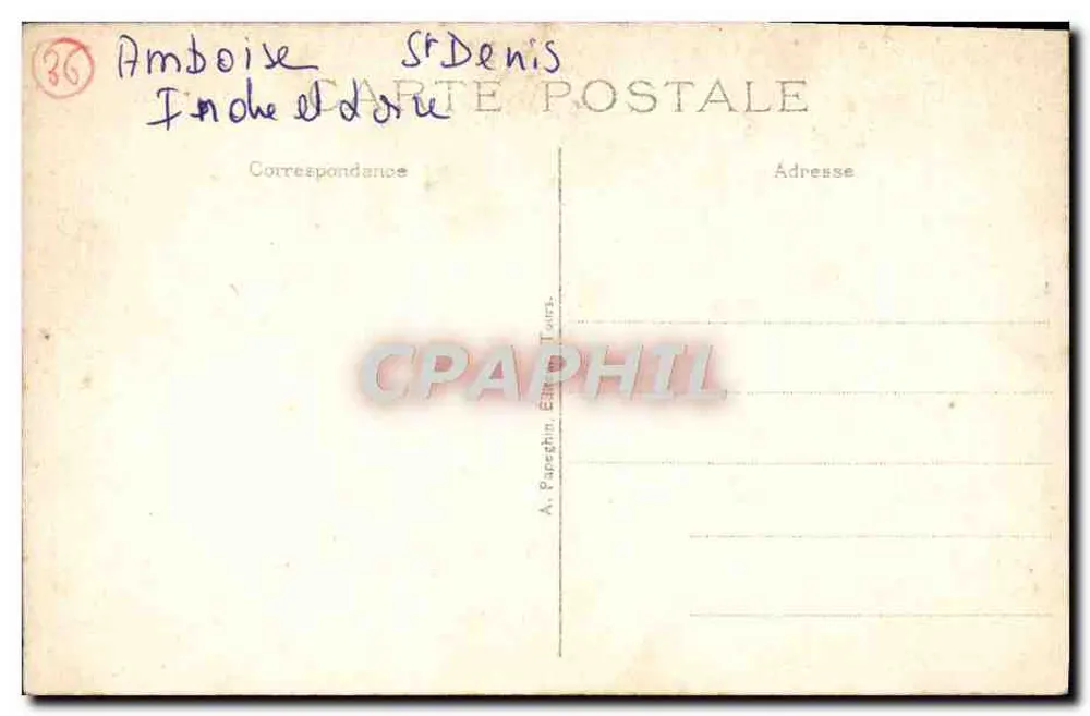 Amboise (Loire-et-Loire) — A Igreja de São Denís, séculos XII e XV (Lado Norte) — A.P. - Verso