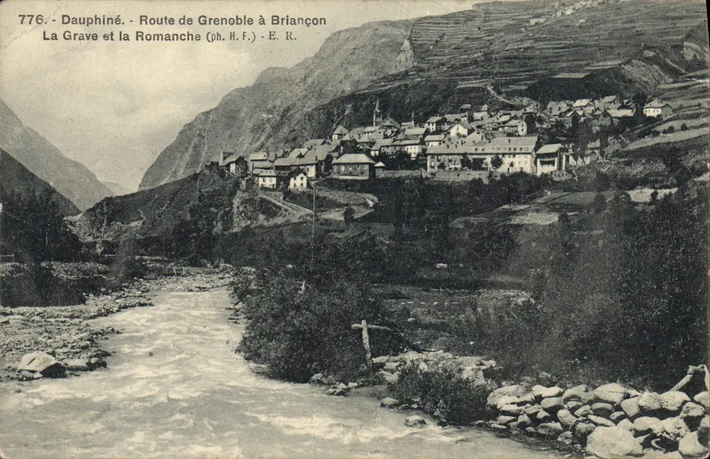 La Grave e a Romanche — Estrada de Grenoble a Briançon — E.R. n°776 - Frente