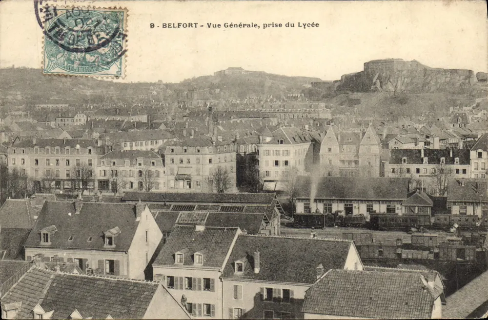 Belfort - Vista Geral, tirada do Lycée - Frente