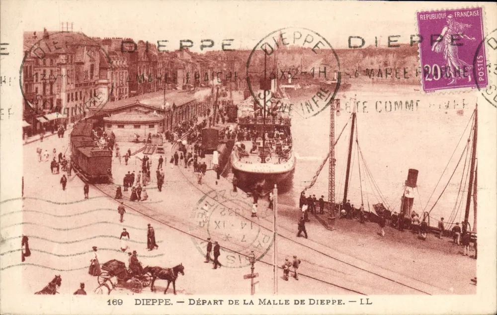 Dieppe — Abfahrt der Dieppe-Mail — LL — n°169 - Vorderseite