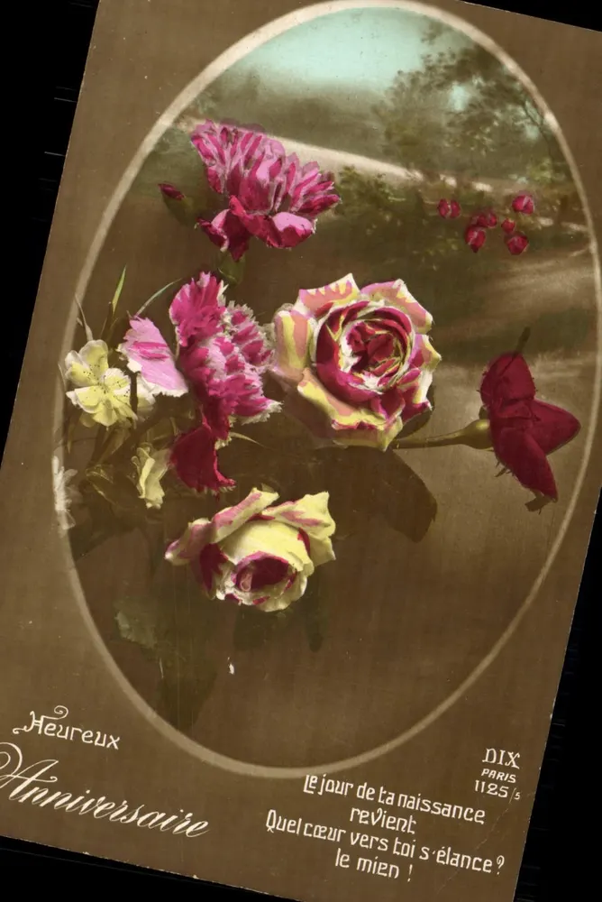 Kwiaty — Urodziny — DIX PARIS 1125 - Awers