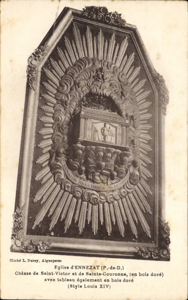 Schrein des hl. Victor und der hl. Couronne — Kirche von Ennezat (P.-de-D.) — Foto von L. Durey - Vorderseite
