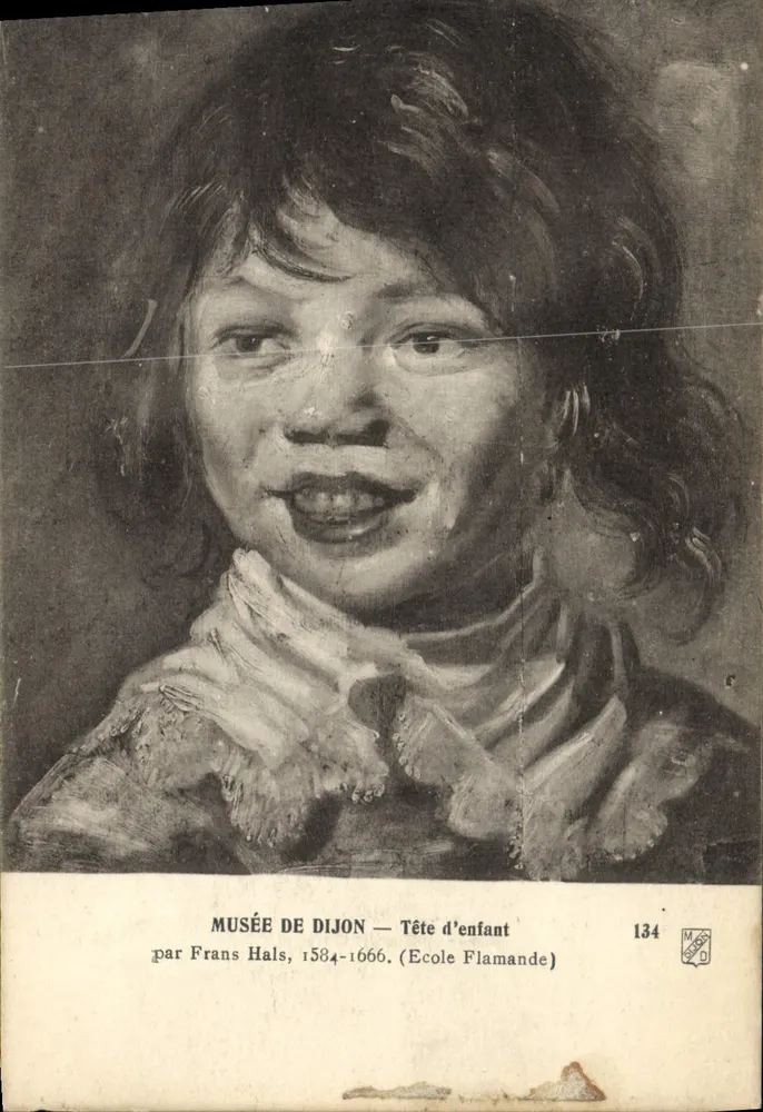 Museu de Dijon — Cabeça de criança — por Frans Hals, 1584-1666. (Escola Flamenga) — n° 134 - Frente