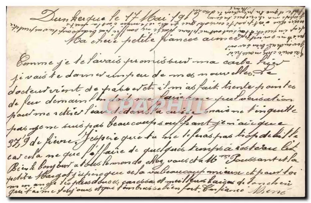 Paar in Abendkleidung — Paris — anonymer Verleger, Nr. 1171 - Rückseite