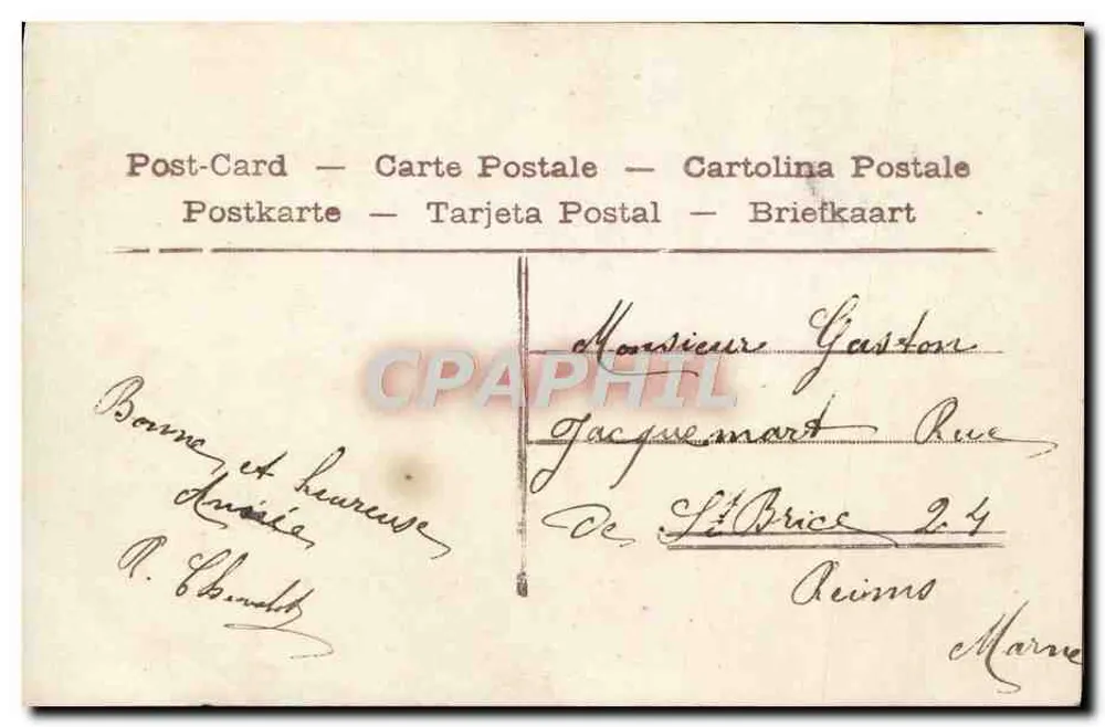 Frau am Steuer eines Autos — farbig gestaltete Ansichtskarte — Verlag A. Fournier, Nr. 863 - Rückseite