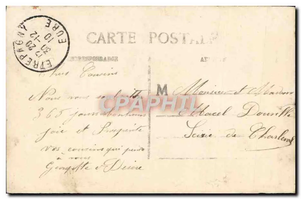 Enfant avec vélo — scène de jardin — éditeur OTO, n° 826 - Rückseite