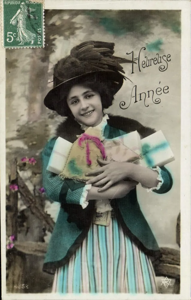 Lächelnde junge Frau — 'Heureuse Année' — Verlag A.C. n° 4852 - Vorderseite