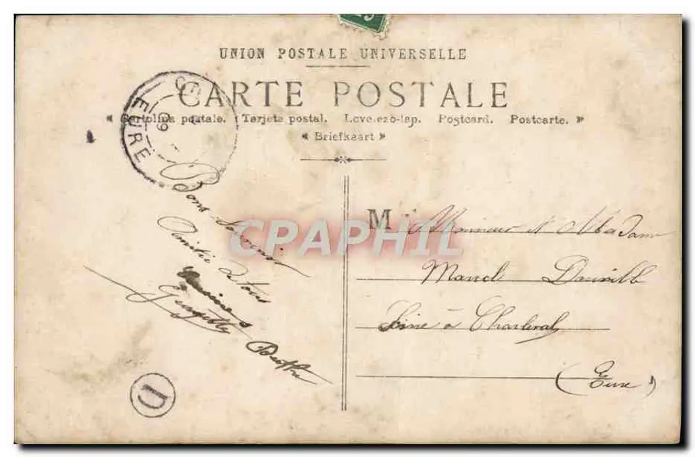 Cherubin dans une voiture fleurie — éditeur 'J. P. L. & Cie' n°400 - Rückseite