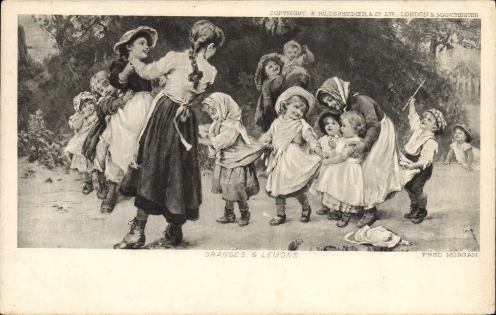 Kinder spielen 'Orangen & Limetten' — Fred Morgan — S. Hildesheimer & Co. Ltd, London & Manchester - Vorderseite
