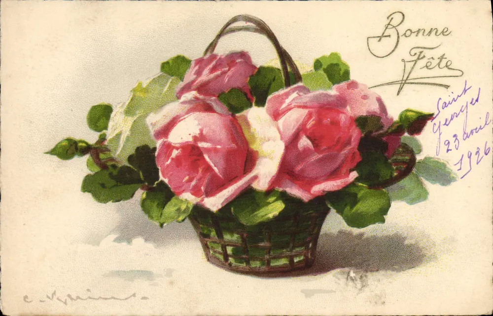 Arranjo de rosas — editor V. V. V. — n°174 - Frente