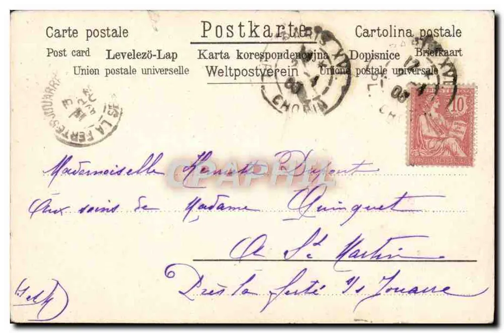 Arranjo de lilás — edição P. de Longpré — Paris, 1908 - Verso