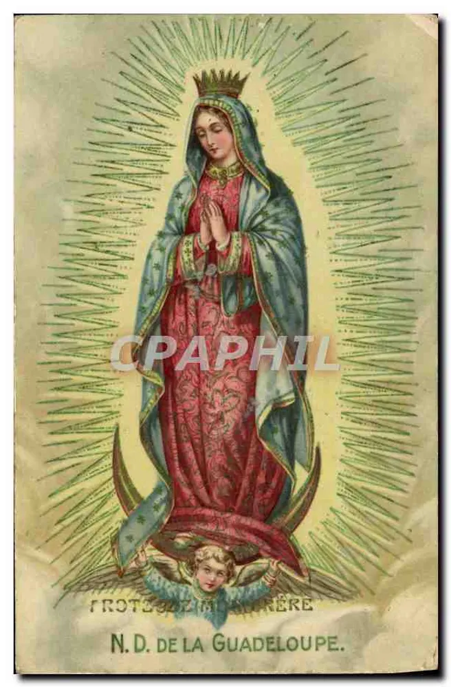 Notre-Dame de la Guadeloupe — représentation religieuse avec auréole et ange — éditeur Amag, n° 849 - Vorderseite