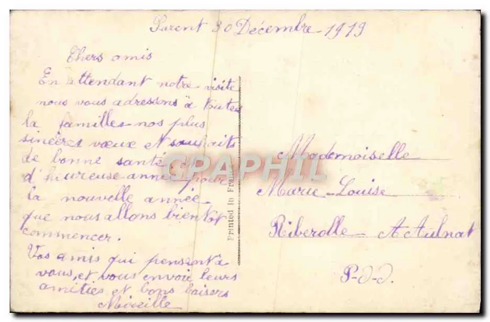 रंगीन फूलों का बूकेट — पक्षी — प्रकाशक DIX n° 1223/5 - पीछे