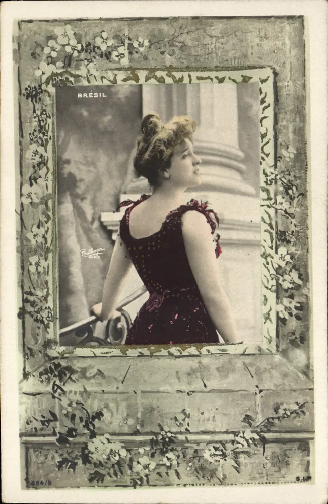 Frau in rotem Kleid — Brasilien — S.H.P. Nr. 894/6 - Vorderseite