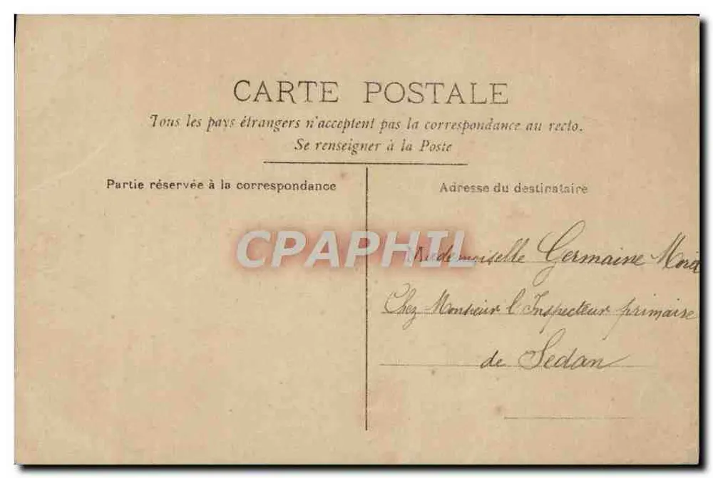 Menina com cestas de flores — Boa Ano — J.C. PARIS n°4196 - Verso