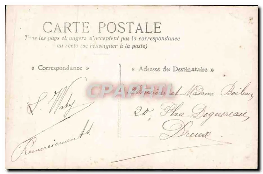 Criança em traje marítimo — com bouquet de flores — editor SED, n° 5212 - Verso