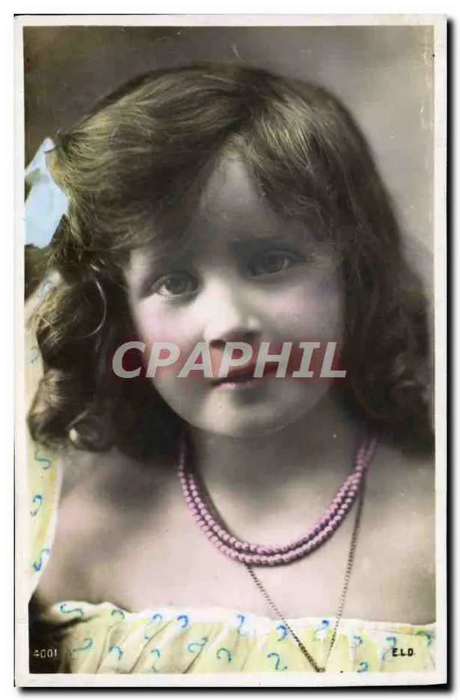 Menina pequena — retrato — E.L.D. n° 4001 - Frente