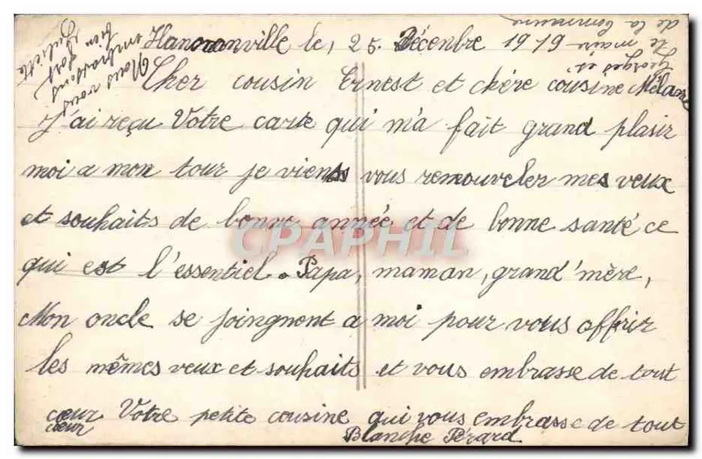 Bouquet de muguet — dans un vase vert sur fond rose — éditeur non visible - Verso