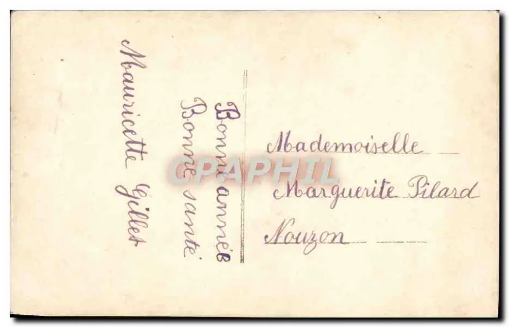 Menina segurando um buquê de flores — La Favorite, n° 995 - Verso