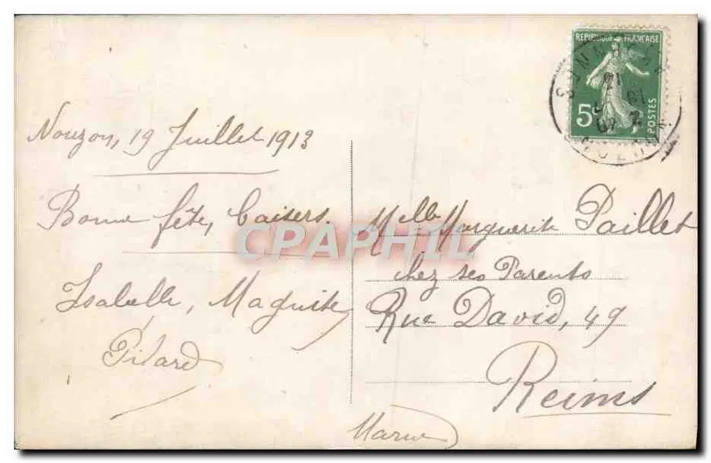 Rosas — carta de felicitações — Masel, n°493 - Verso