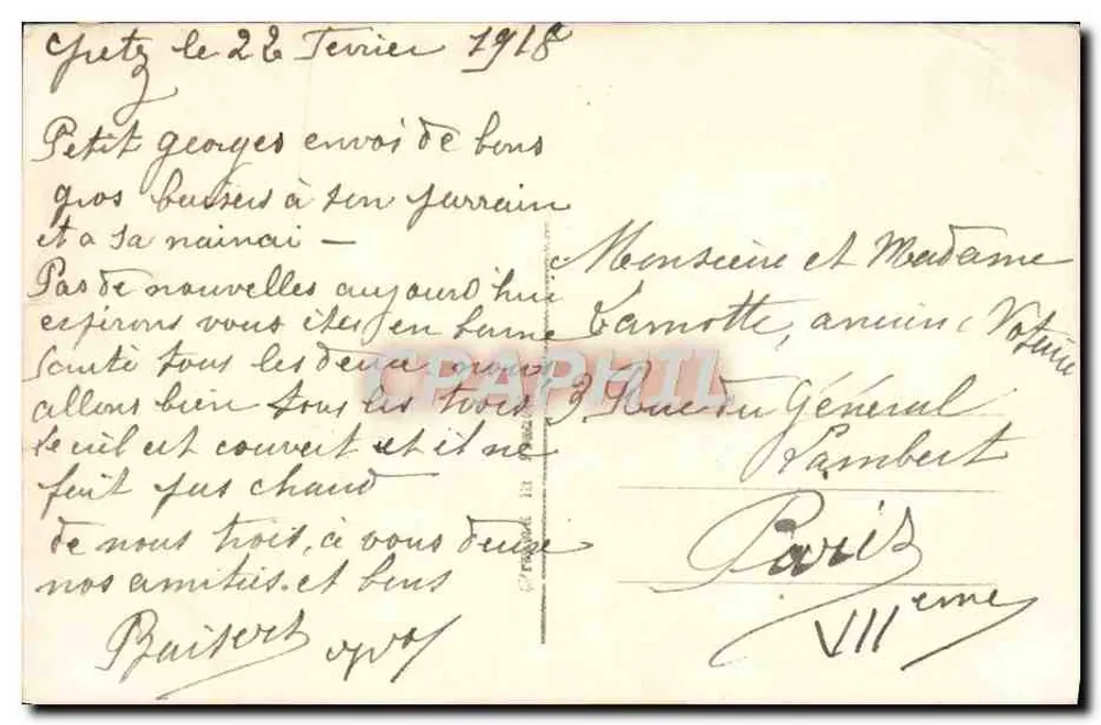 Violetas — carta postal com selos — editor não visível - Verso