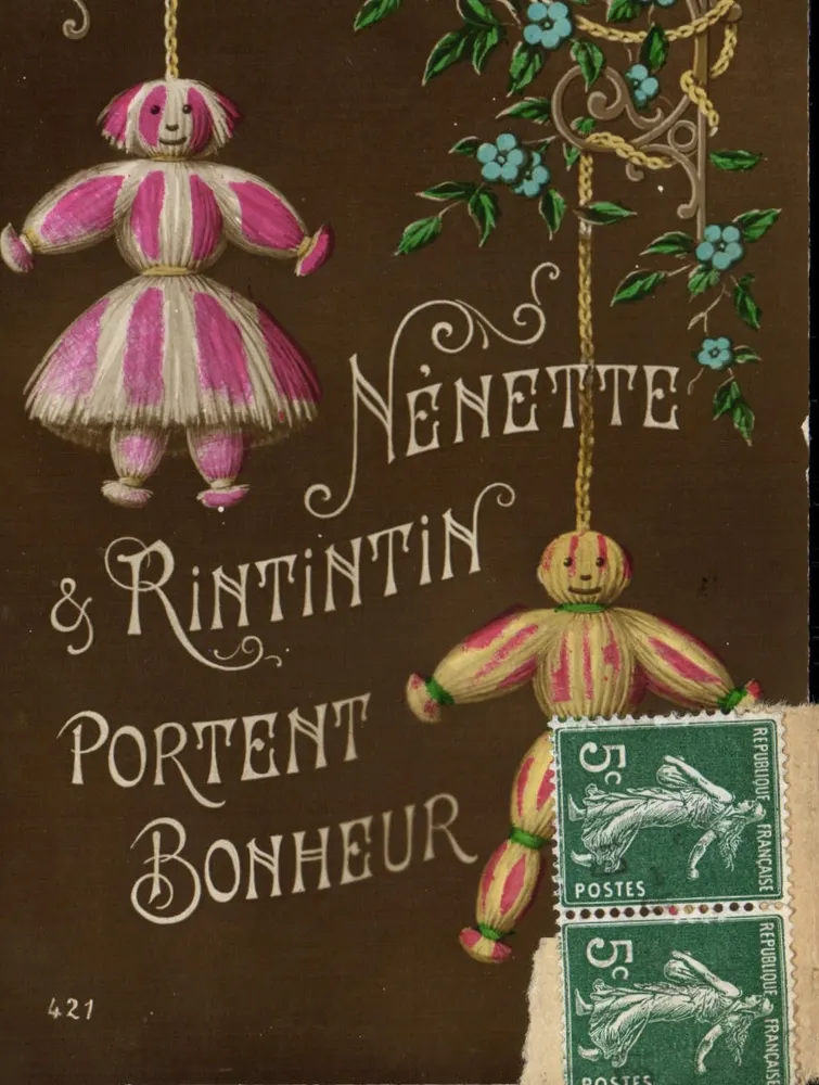 Nénette & Rintintin — Portent Bonheur — Editor desconocido, n° 421 - Anverso