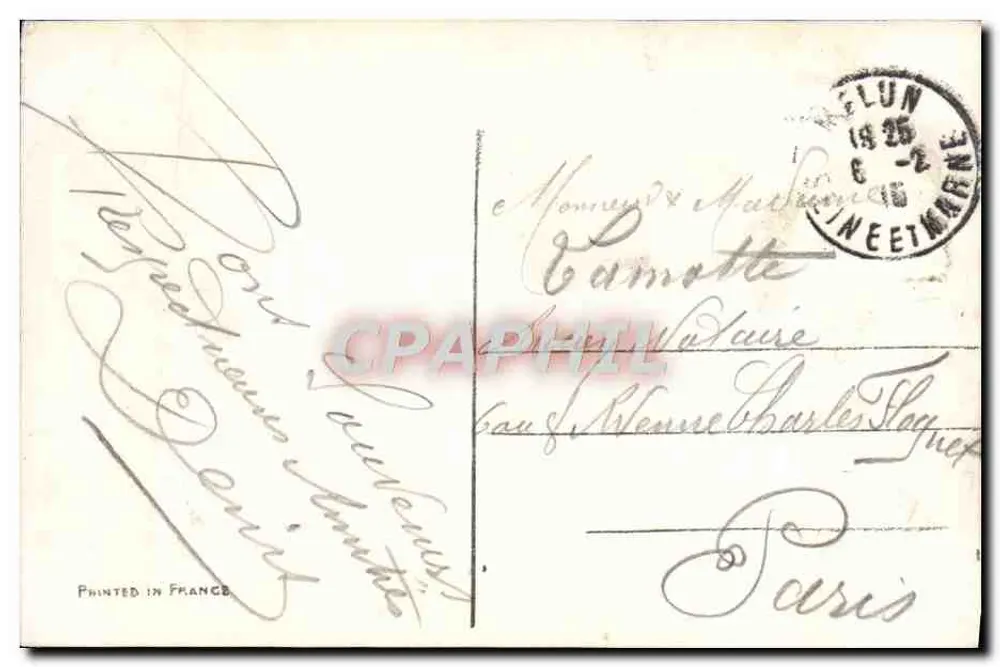 Flores — cravo e lila — editor Rosa, n° 2507 - Verso